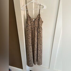 A New Day Women’s Medium Beige and Black Leopard Print Dress